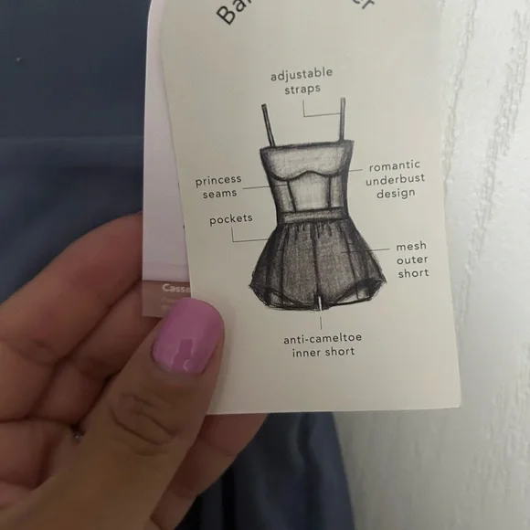 Blogilates - Women's Ballerina Active Dress Blue NWT - Picture 2 of 4